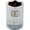 Dynamic 1/2" Drive, 18mm Metric Socket, 6 Points D016018 - alternate 1
